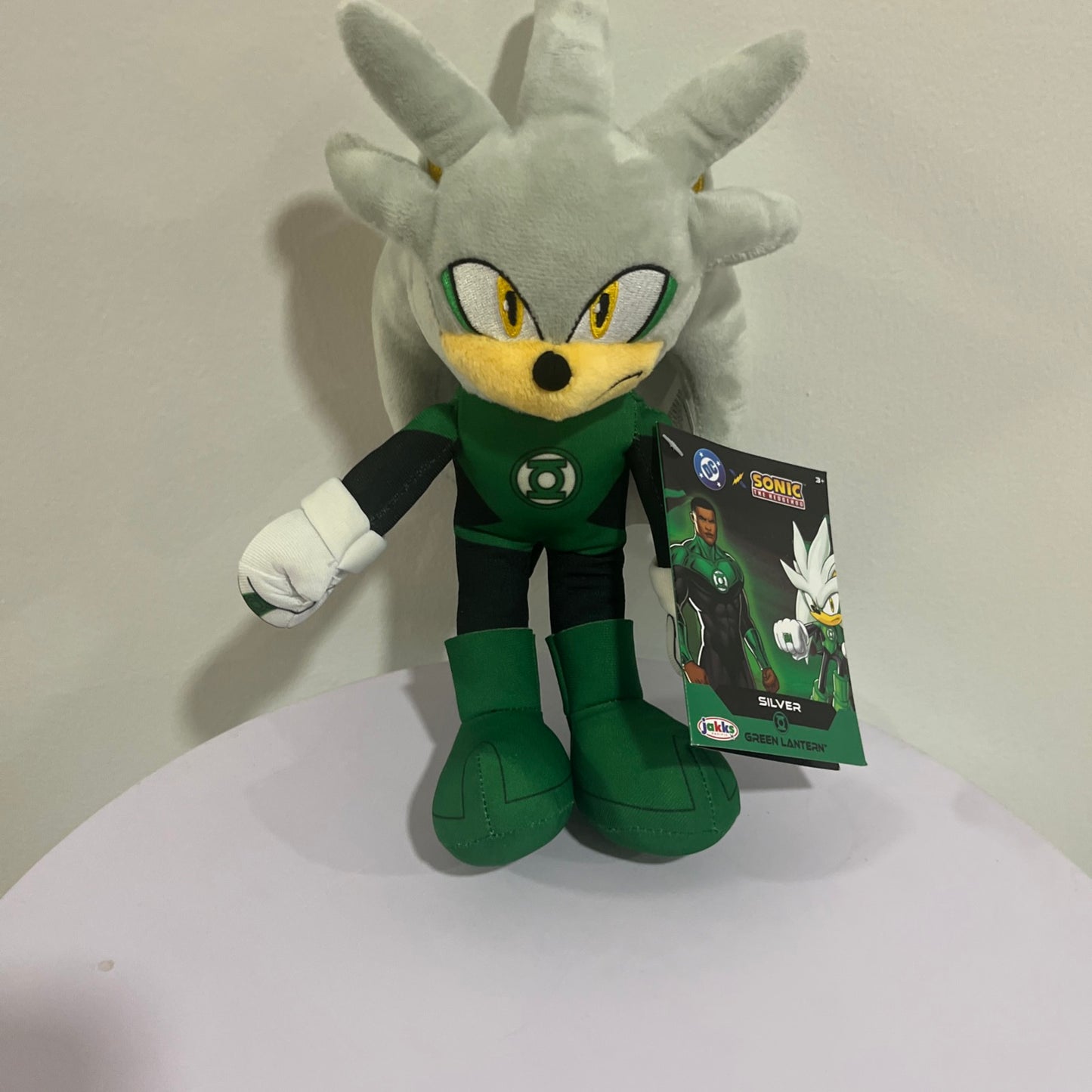 Sonic the Hedgehog DC Comics Silver Green Lantern 9" Plush Jakks Pacific New