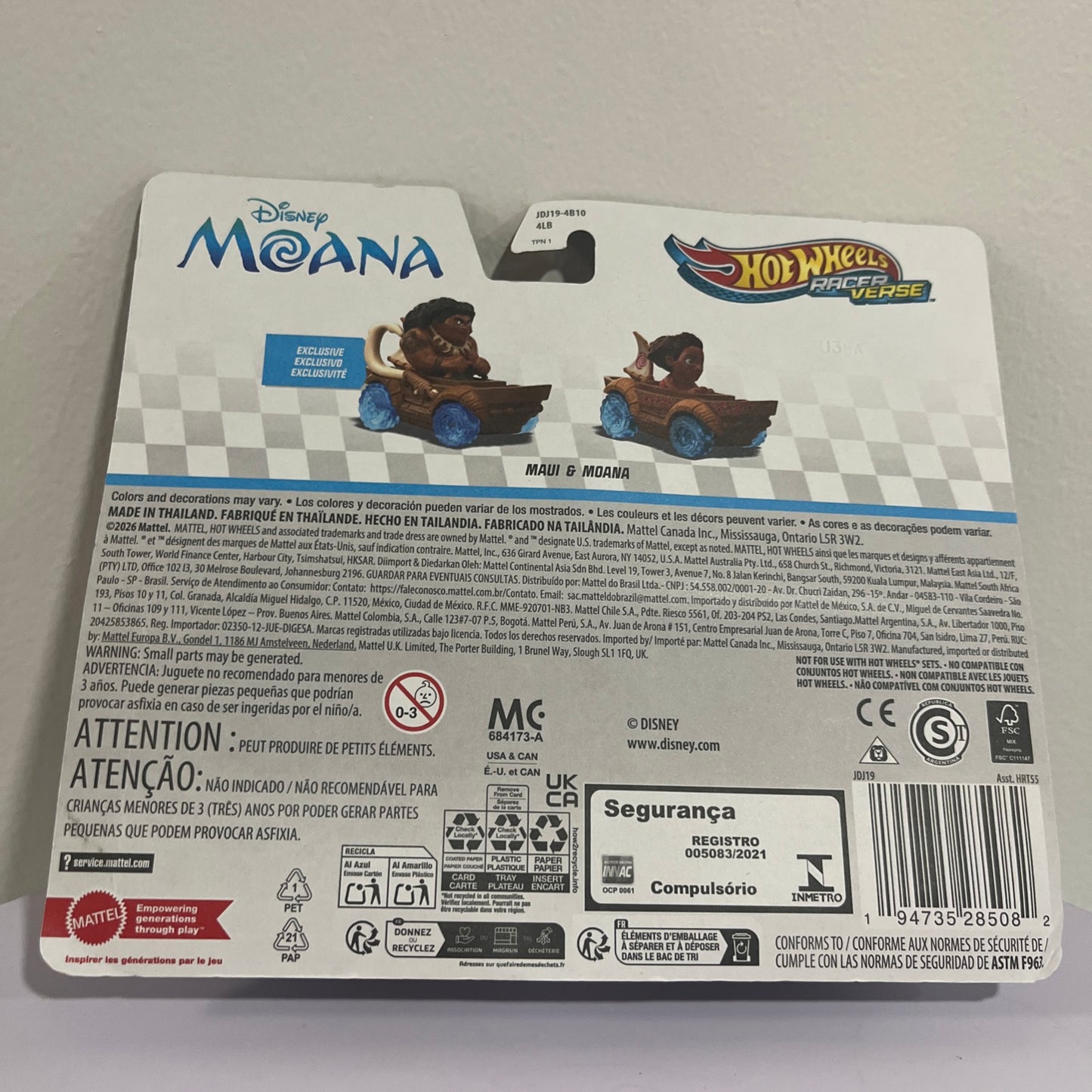 Disney Moana Hot Wheels Racer Verse 2-Pack Maui Moana 2026 NEW Mattel Toy Car