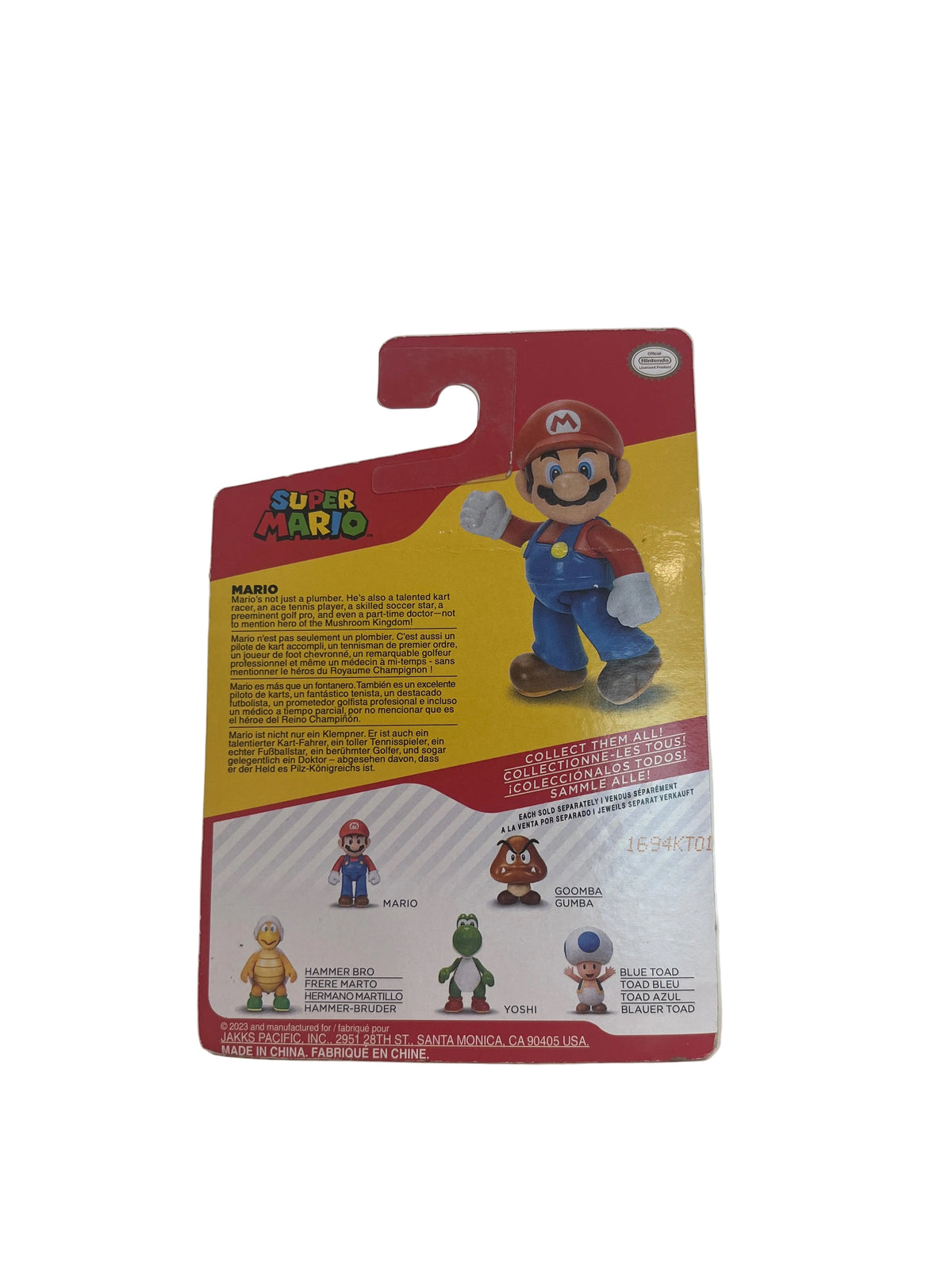 Jakks Pacific Super Mario Mario Standing Figure 2.5"