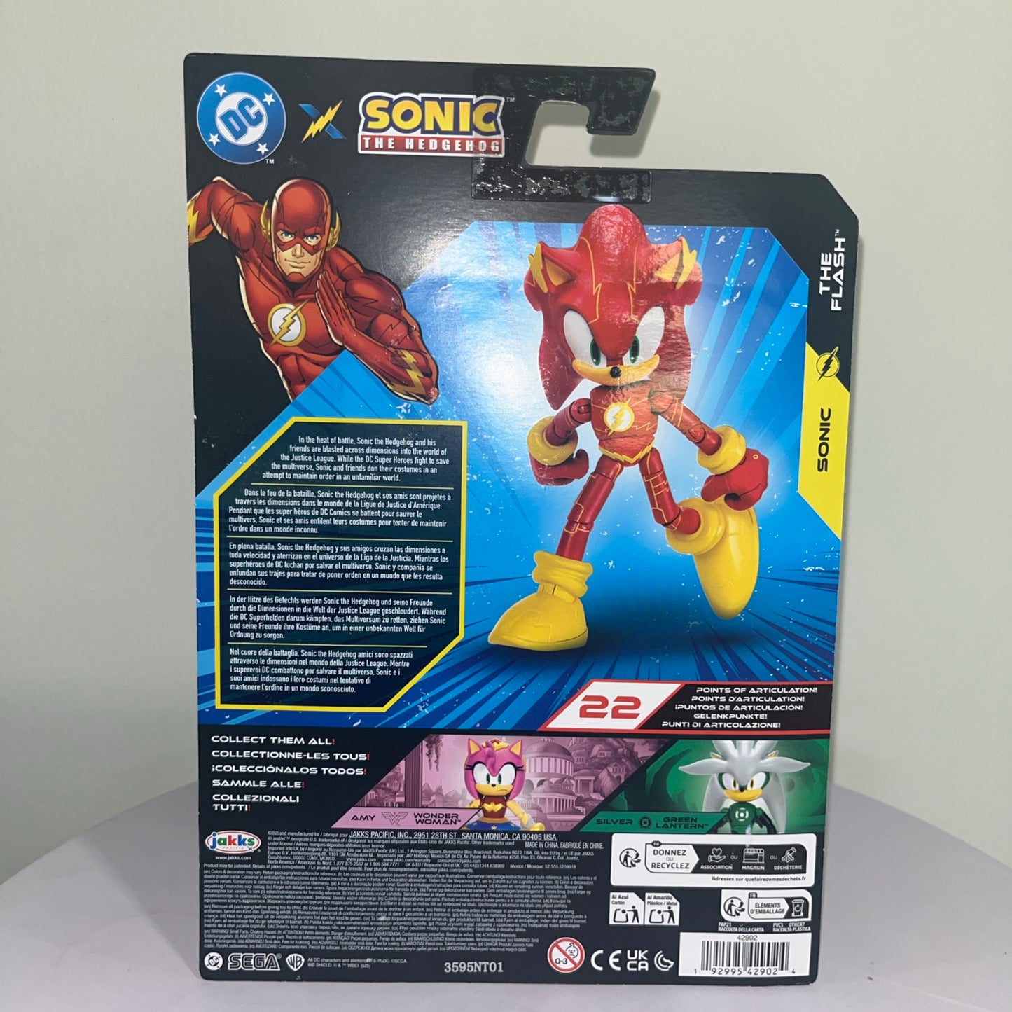 New 2025 DC x Sonic The Hedgehog - Sonic The Flash - 5" Jakks Pacific