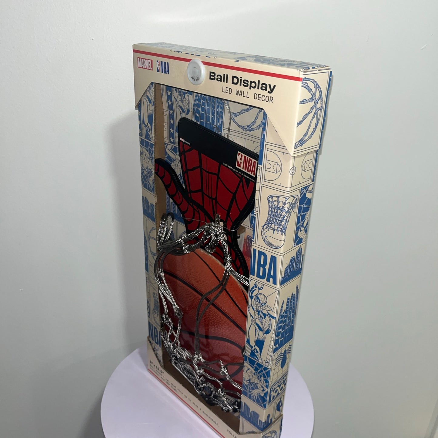Marvel Spiderman Led Light Hook Net Basketball Holder NBA New.