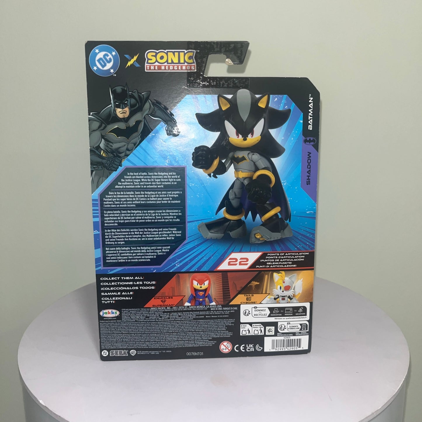 Jakks Pacific DC x Sonic The Hedgehog SHADOW BATMAN  5" Figure '25 NEW