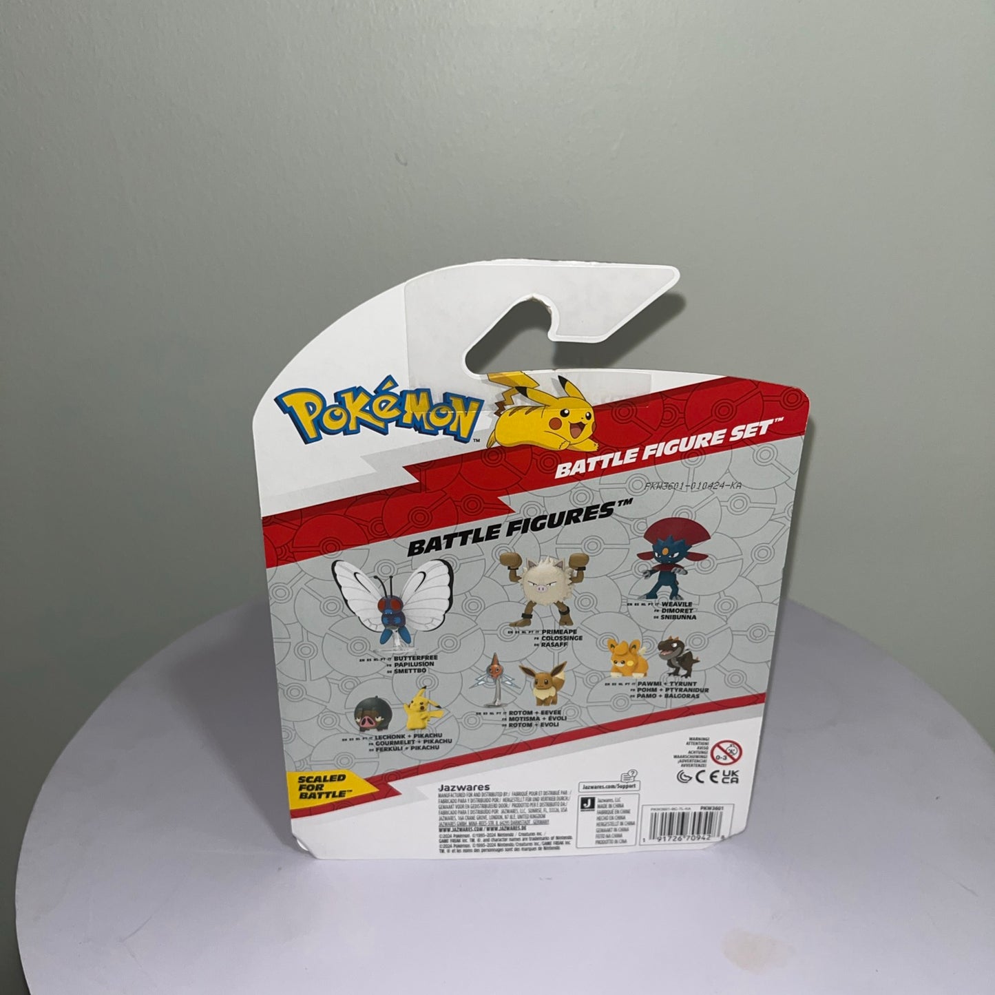 Pokemon Battle Figure Set 3-Pack - Perrserker, Hawlucha & Pikachu - Jazwares NEW
