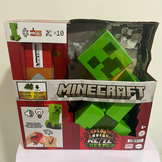 Minecraft Exploding RC Creeper Car Lights & Sounds with DLC Code Mattel - NEW
