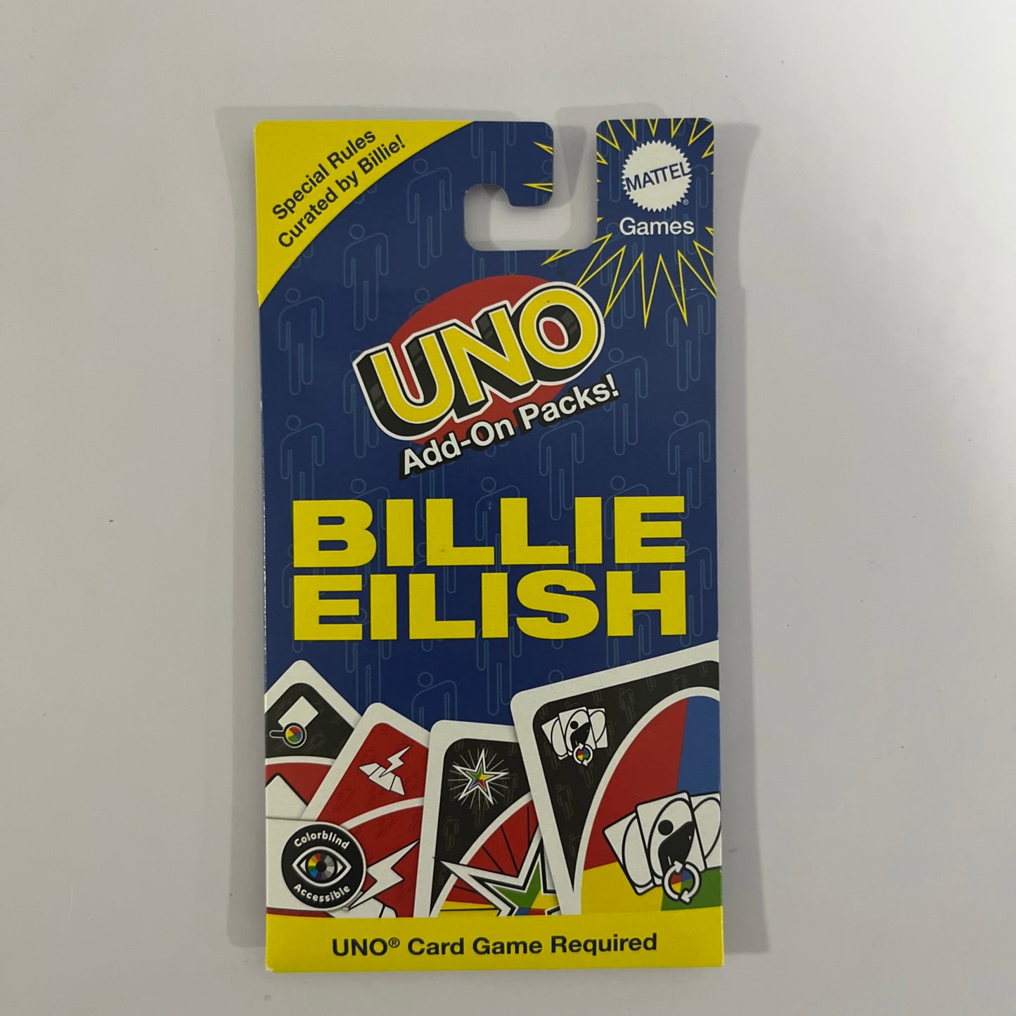 UNO - Billie Eilish Add On Pack - Brand New/Unopened - 16 Cards & Special Rules