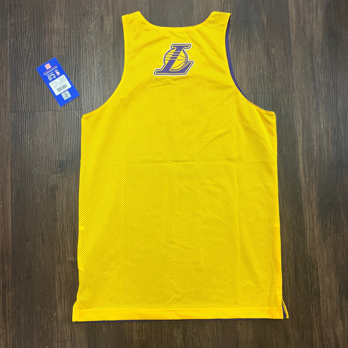 Los Angeles Lakers Reversible Mesh Tank Jersey S Ultra Game NBA NWT Gold Purple