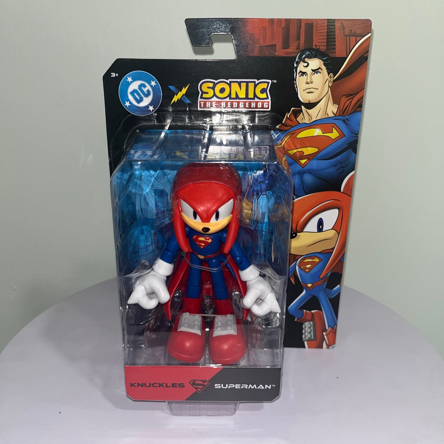 New 2025 DC x Sonic The Hedgehog - Knuckles Superman -  5" Jakks Pacific